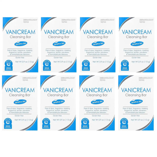 Vanicream Cleasing Bar for Sensitive Skin 3.9oz (Pack of 8)