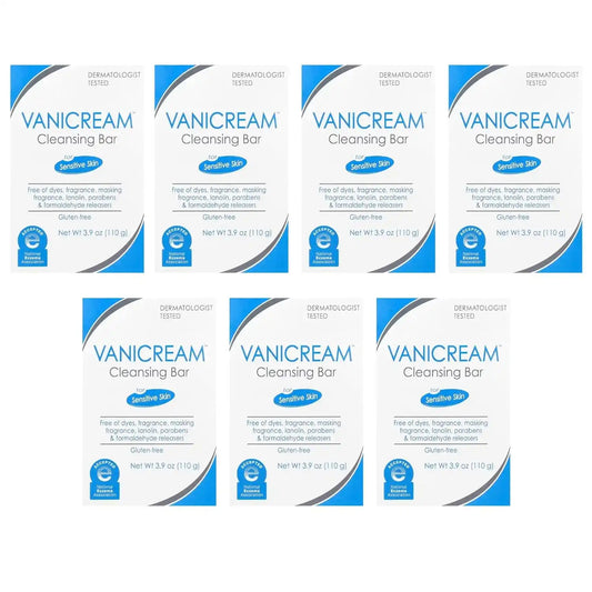 Vanicream Cleansing Bar for Sensitive Skin 3.90 oz (Pack of 7)